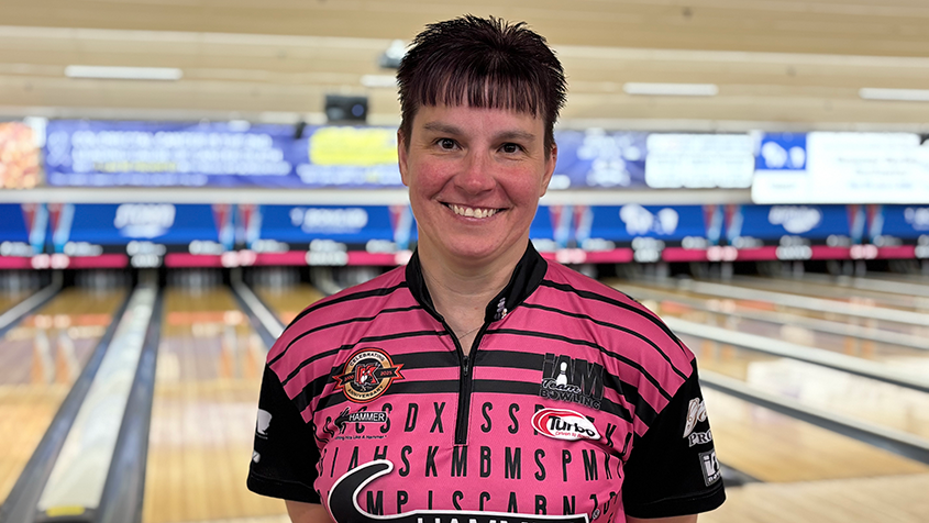Shannon Pluhowsky after leading the 2026 PWBA BowlTV Open