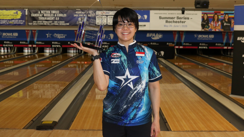 Cherie Tan after winning the PWBA Lilac City Open