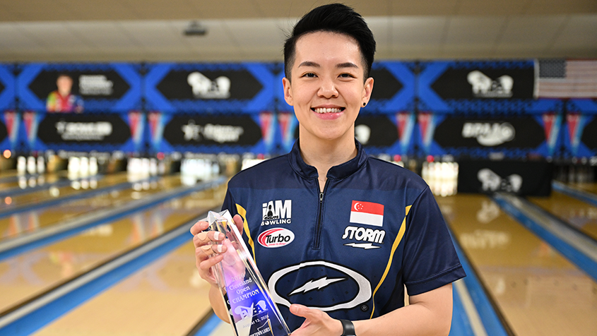 Shayna Ng after winning the 2026 PWBA Cleveland Open