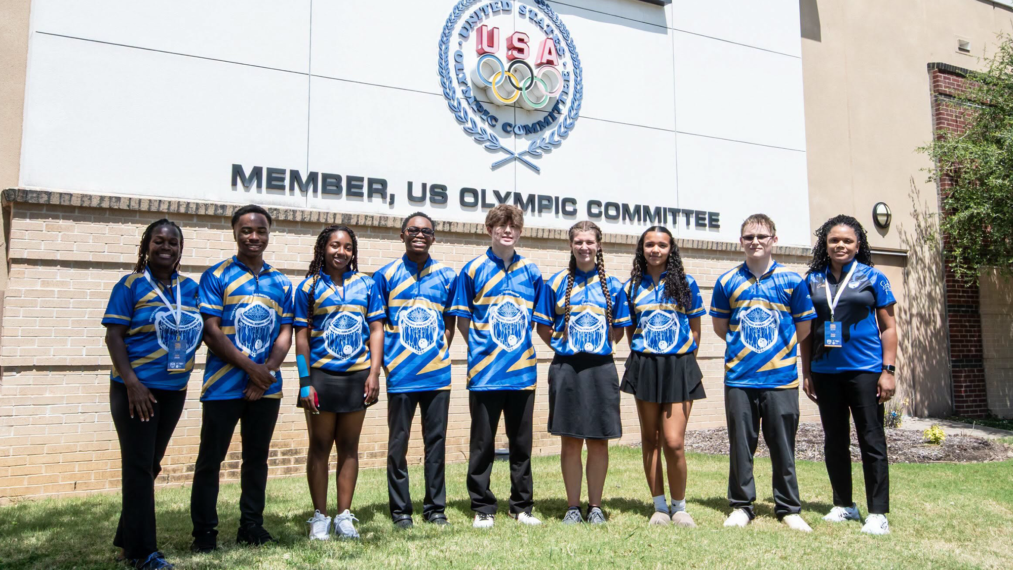 TNBA Youth Weekend participants standing outside of the International Training and Research Center in Arlington, Texas