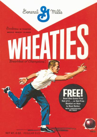 In 1963, a "generic" bowler was featured on a Wheaties box cover. 