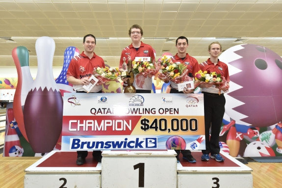 Qatar Open finalists, Sean Rash, Cameron Weier, Marshall Kent, Thomas Larsen (l-r).