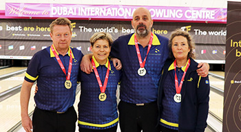 Sweden mixed team gold medalists at 2021 IBF Masters World Championships