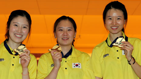Korea women trios gold 465