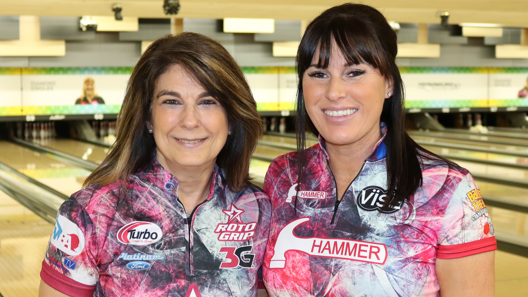 Carolyn Dorin Ballard and Shannon Sellens at the 2022 USBC Women's Championships