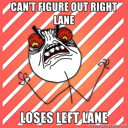can't figure out right lane